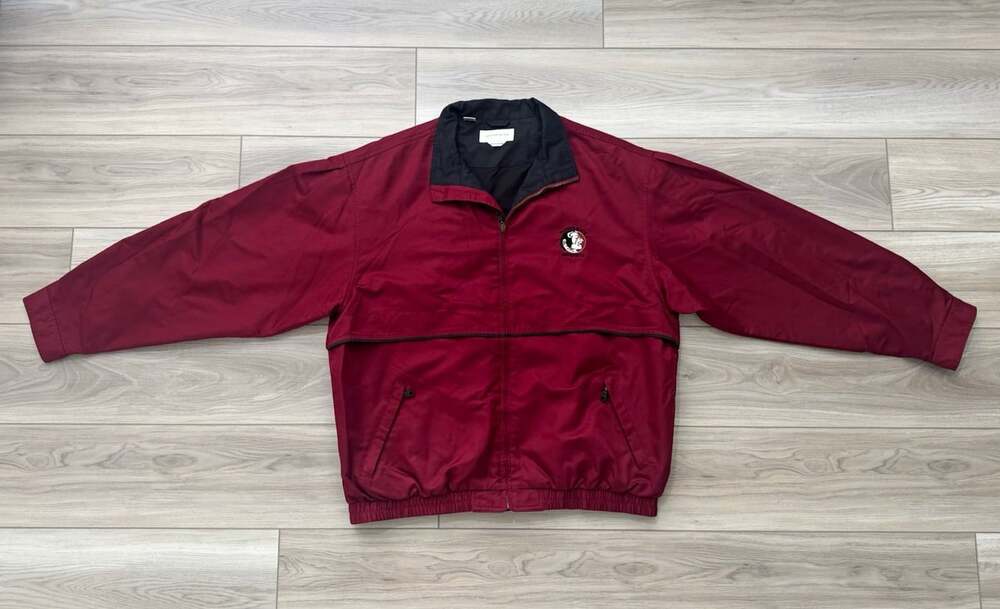 Vintage Cutter & Buck Florida State Seminoles Lined Golf Jacket Garnet Men's XL